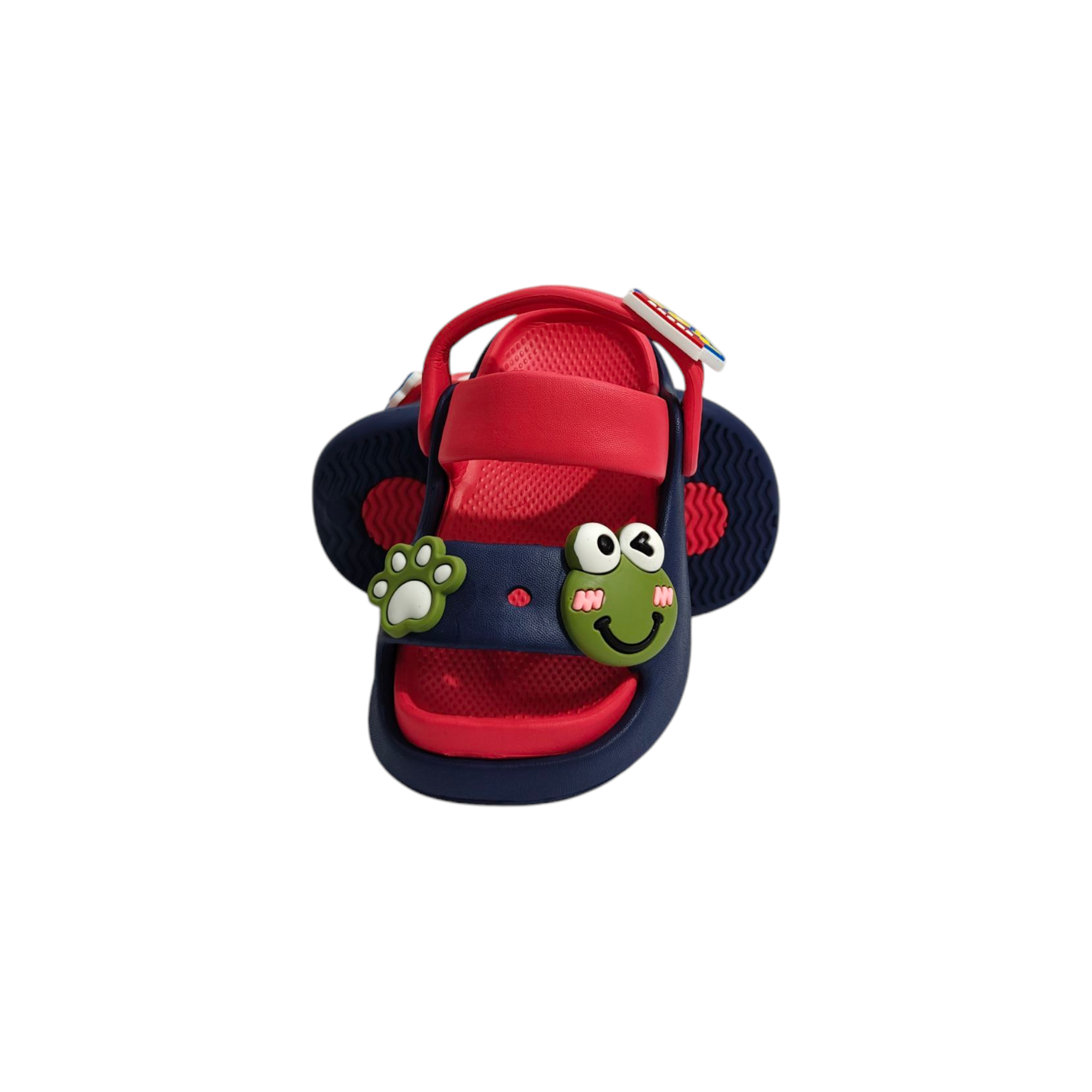 Frog Applique Sandal Style Clogs - Red