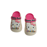 Kitty Applique Clogs - Dark Pink