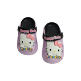 Kitty Applique Clogs - Purple