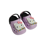 Kitty Applique Clogs - Purple