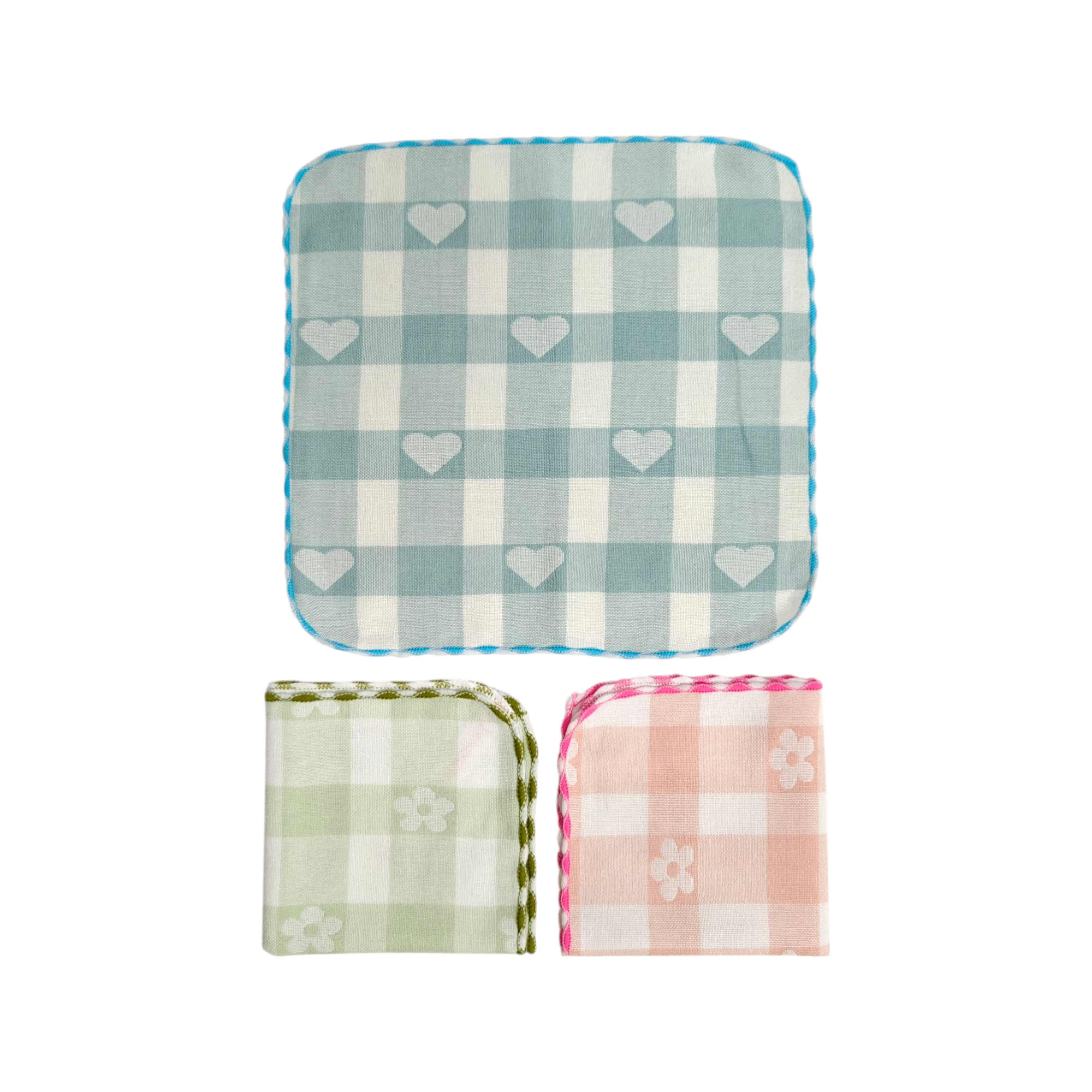 ASSORTED MUSLIN HANDKERCHIEFS PACK OF 3 - MULTICOLOR