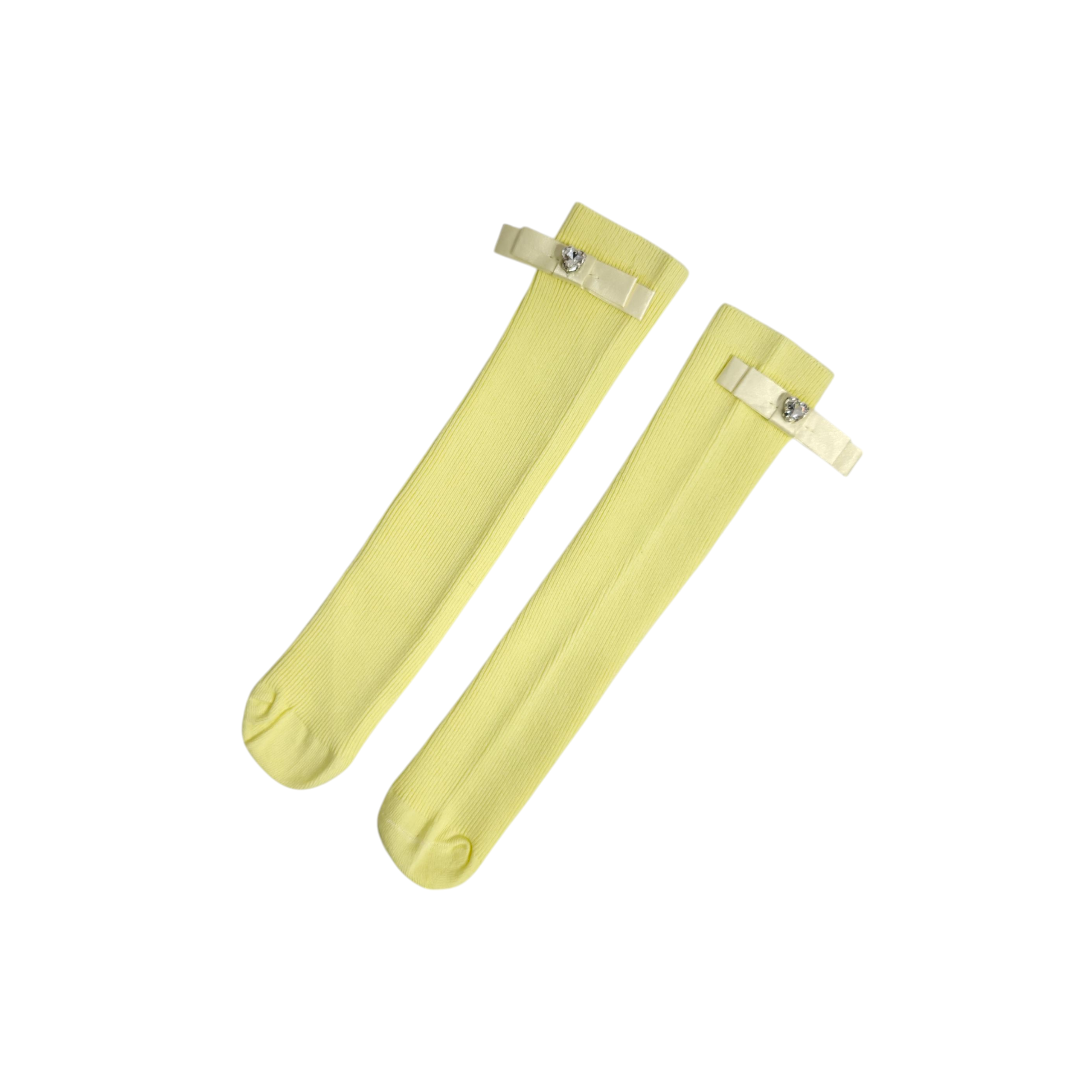 BEADED KOREAN STYLE FREE SIZE COTTON LONG SOCKS