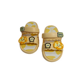 MUSHROOM APPIQUE SANDAL STYLE CLOGS - YELLOW