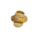 MUSHROOM APPIQUE SANDAL STYLE CLOGS - YELLOW