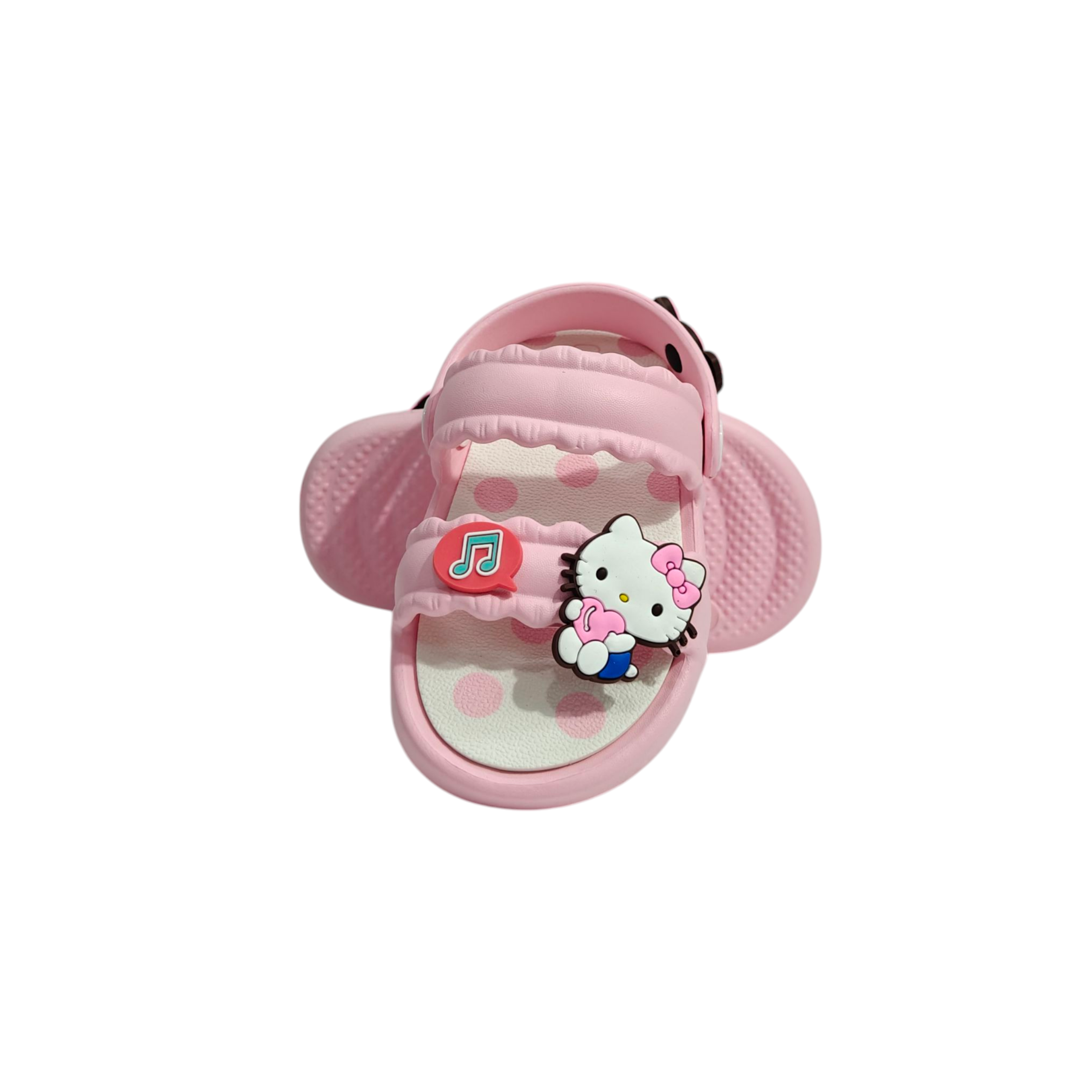 KITTY APPIQUE SANDAL STYLE CLOGS - LIGHT PINK