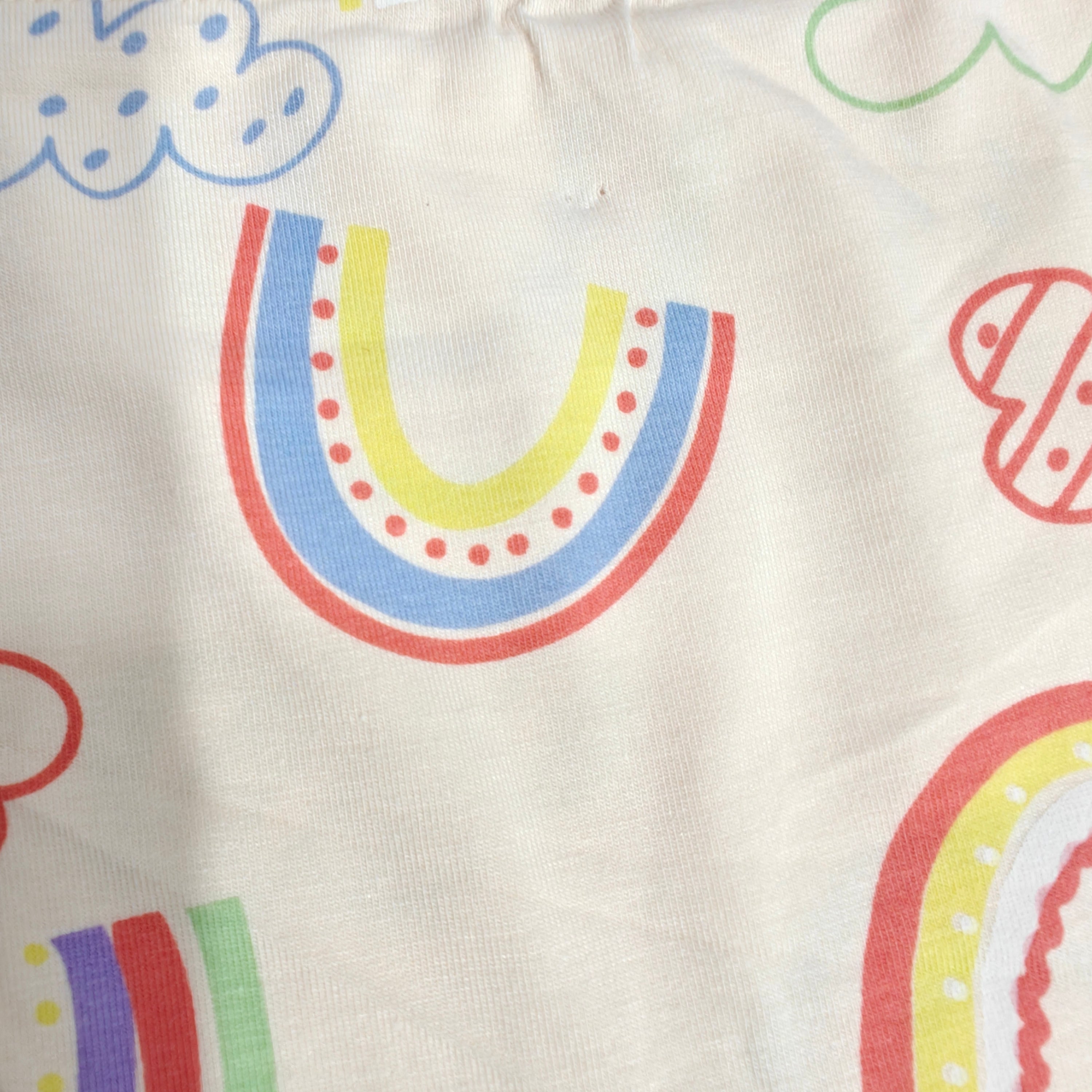 RAINBOW & UNICORN PRINT PACK OF 2 PANTIES - PEACH & PURPLE