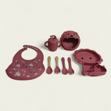 TIGER FACE SILICONE TABLEWARE - MAUVE
