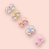 UNICORN APPLIQUE HAIR TIES PACK OF 10 - MULTI COLOR