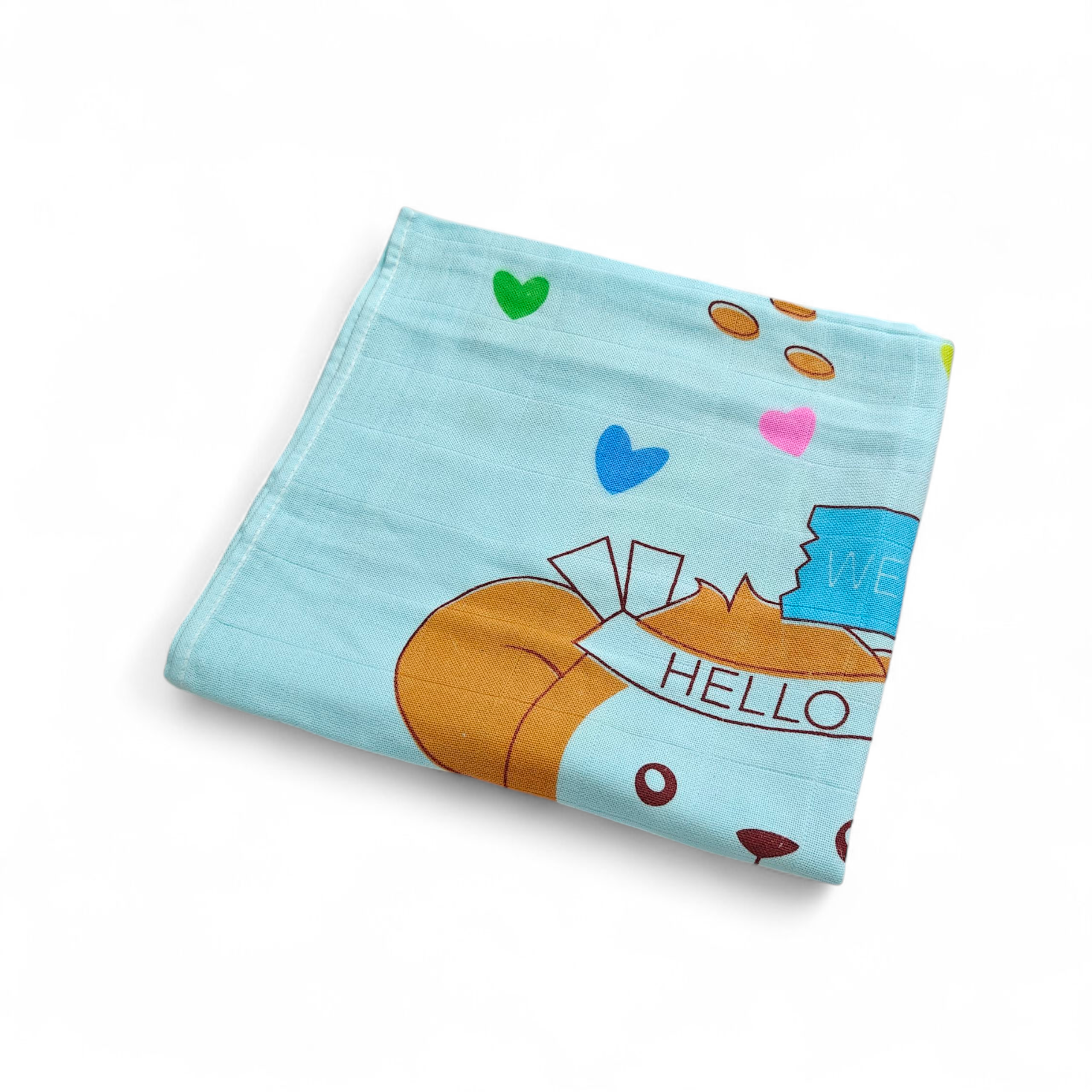 HOME PRINT MUSLIN TOWEL MEDIUM - BLUE