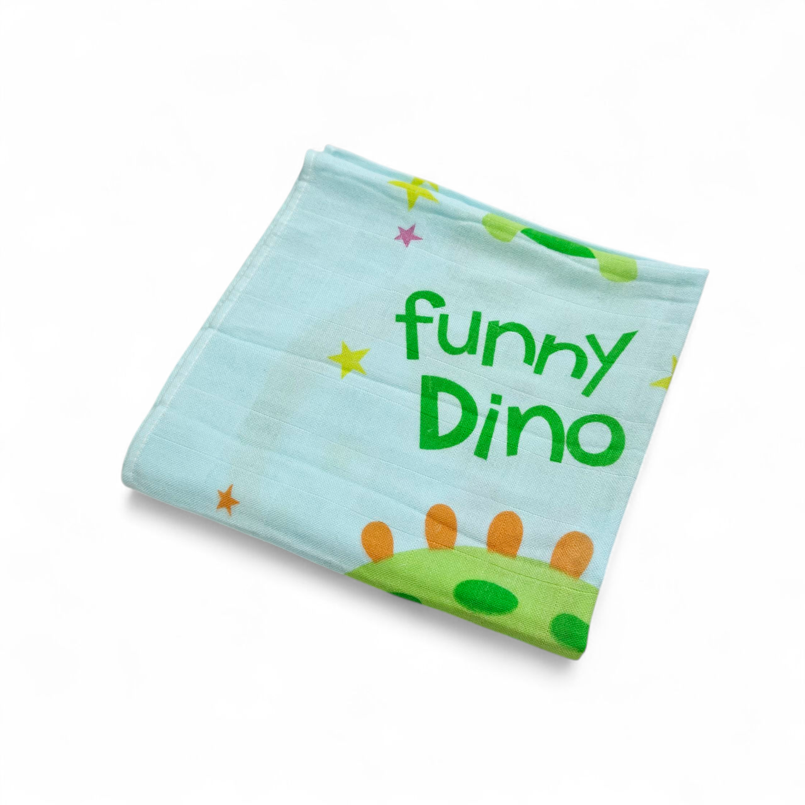 LITTLE DINO PRINT MUSLIN TOWEL MEDIUM - BLUE
