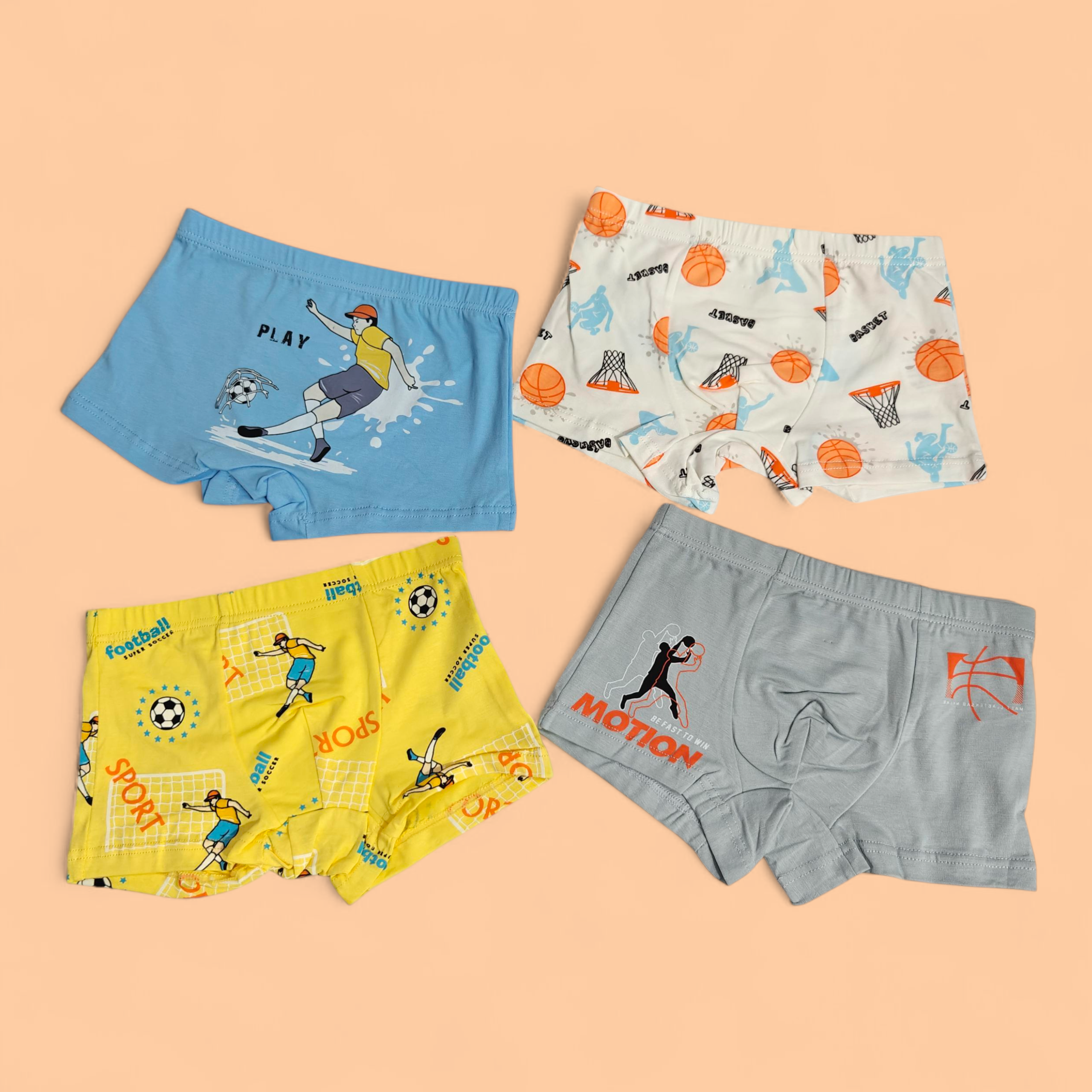 ASSORTED PACK OF 2 FOOTBALL PRINTED BRIEFS - MULTICOLOR