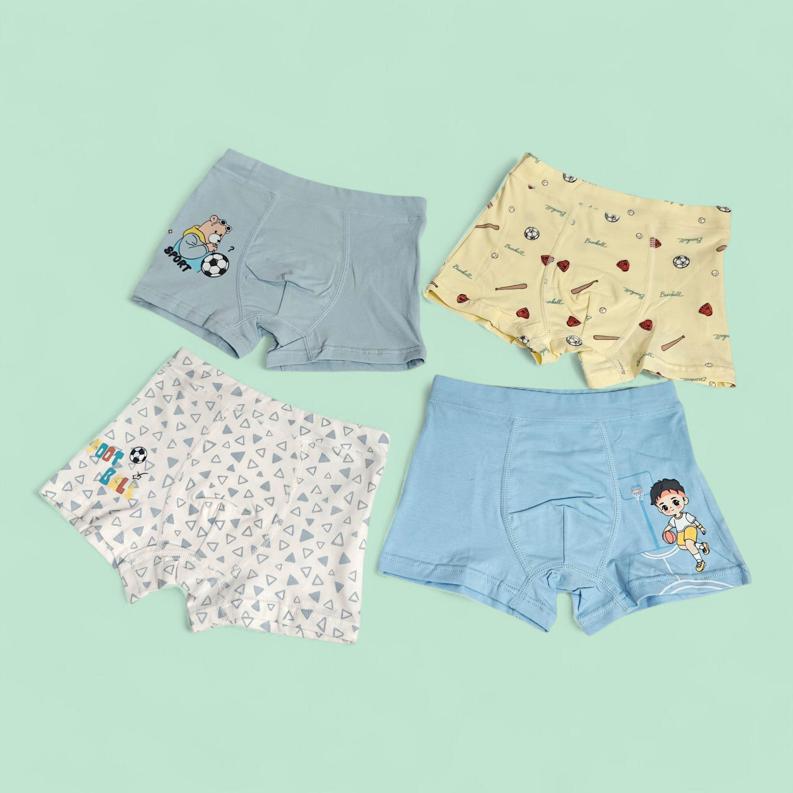 ASSORTED PACK OF 2 ANIMAL & CARTOONS PRINTED BRIEFS - MULTICOLOR