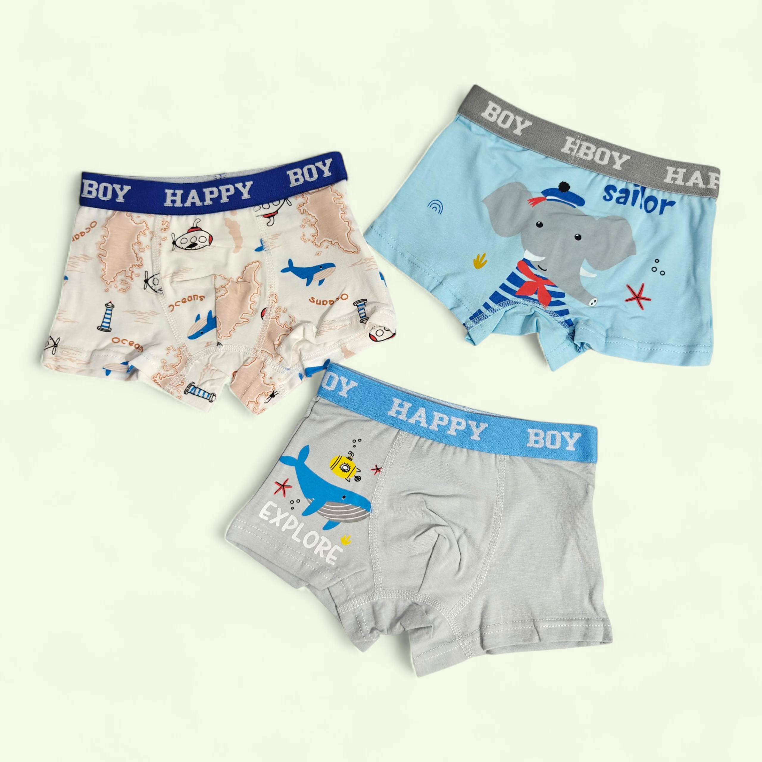ASSORTED PACK OF 2 ANIMALS PRINTED BRIEFS - MULTICOLOR