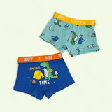 ASSORTED PACK OF 2 ANIMALS PRINTED BRIEFS - MULTICOLOR