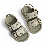 PRINTED SEMI-FORMAL SANDALS - WHITE
