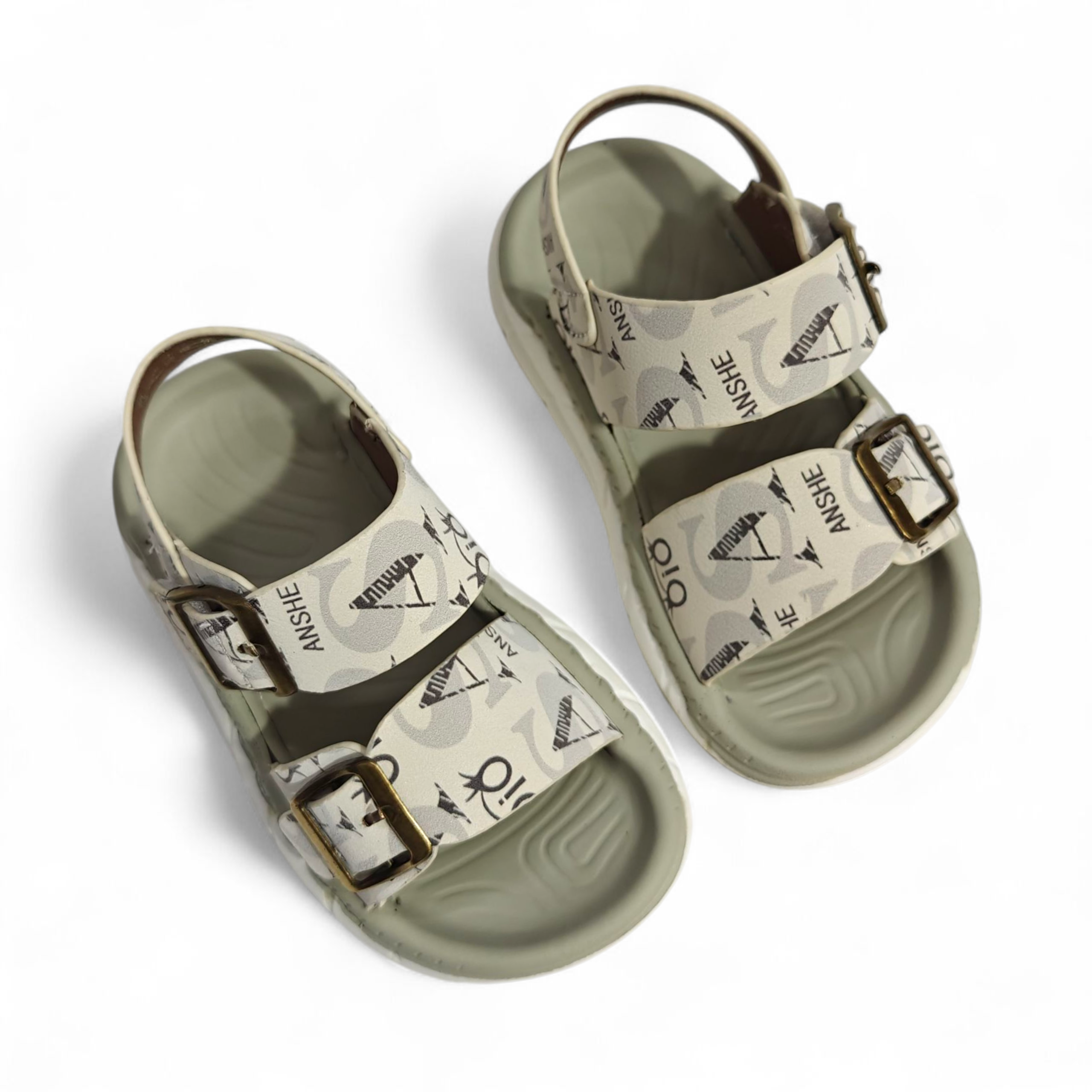 PRINTED SEMI-FORMAL SANDALS - WHITE