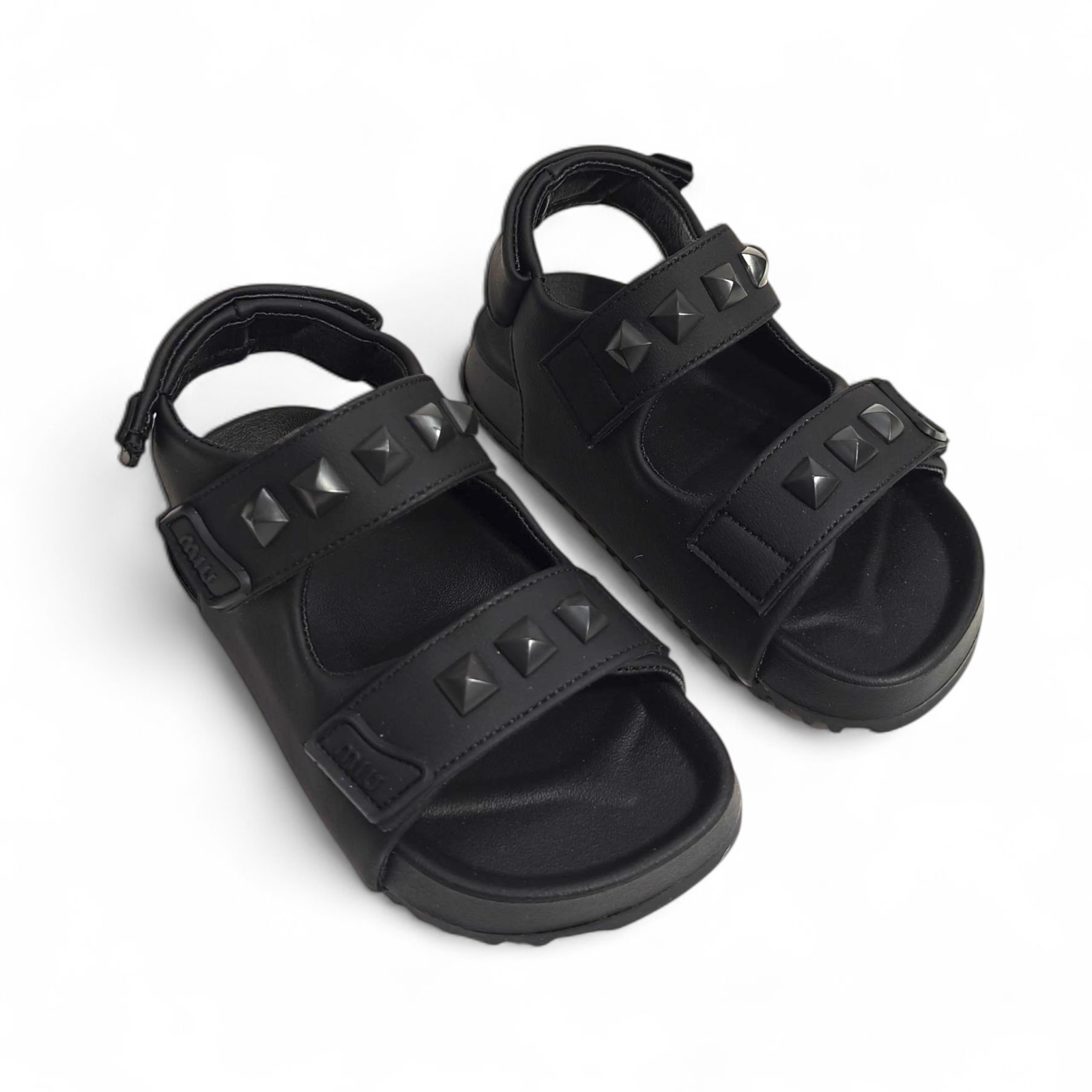 STUDDED SANDALS - BLACK