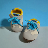 DUAL COLOR VELCRO SHOES - GREY & BLUE