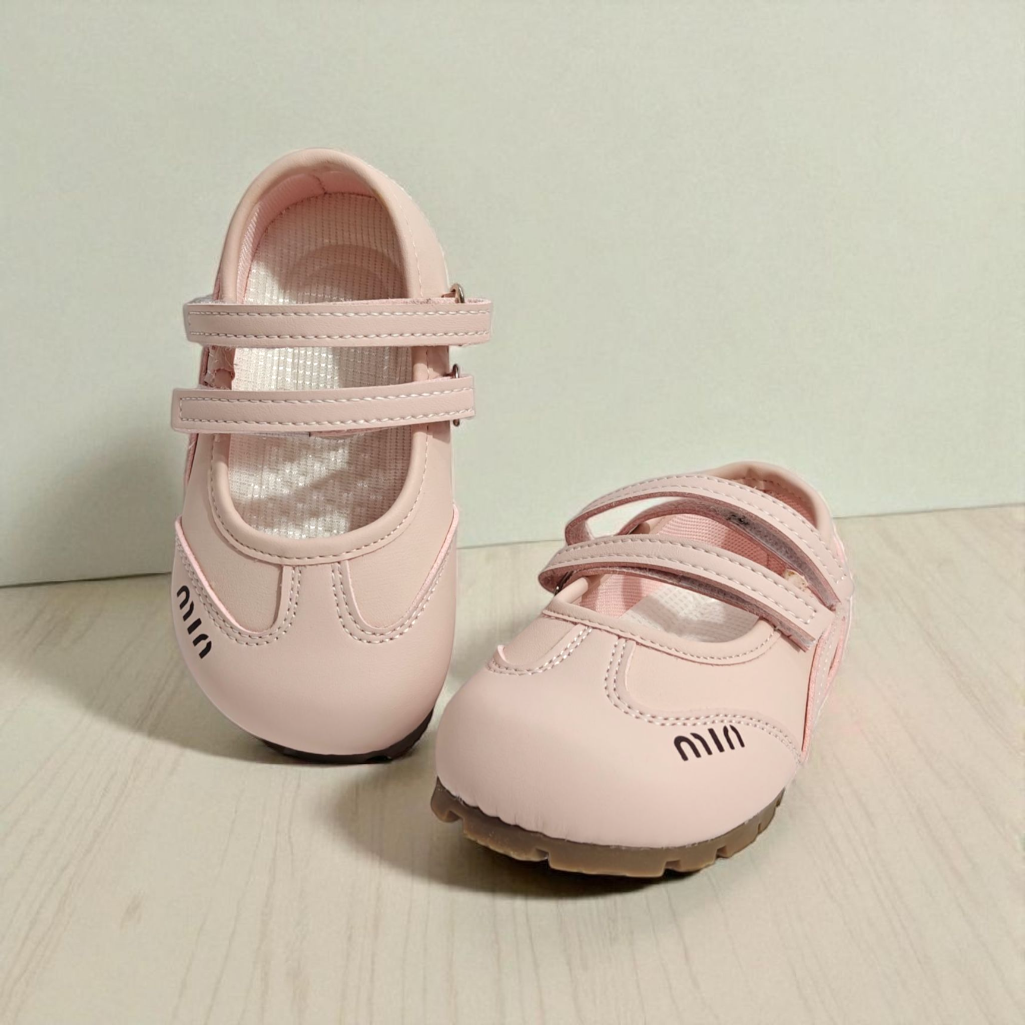 DOUBLE VELCRO MARY JANES - PINK