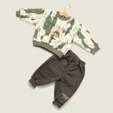 ABSTRACT PRINT WINTER CO-ORDS SET - GREEN