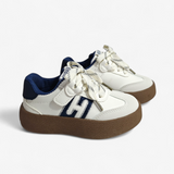 H PATCH DETAILED SNEAKERS - NAVY