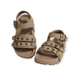 STUDDS SANDALS - BEIGE