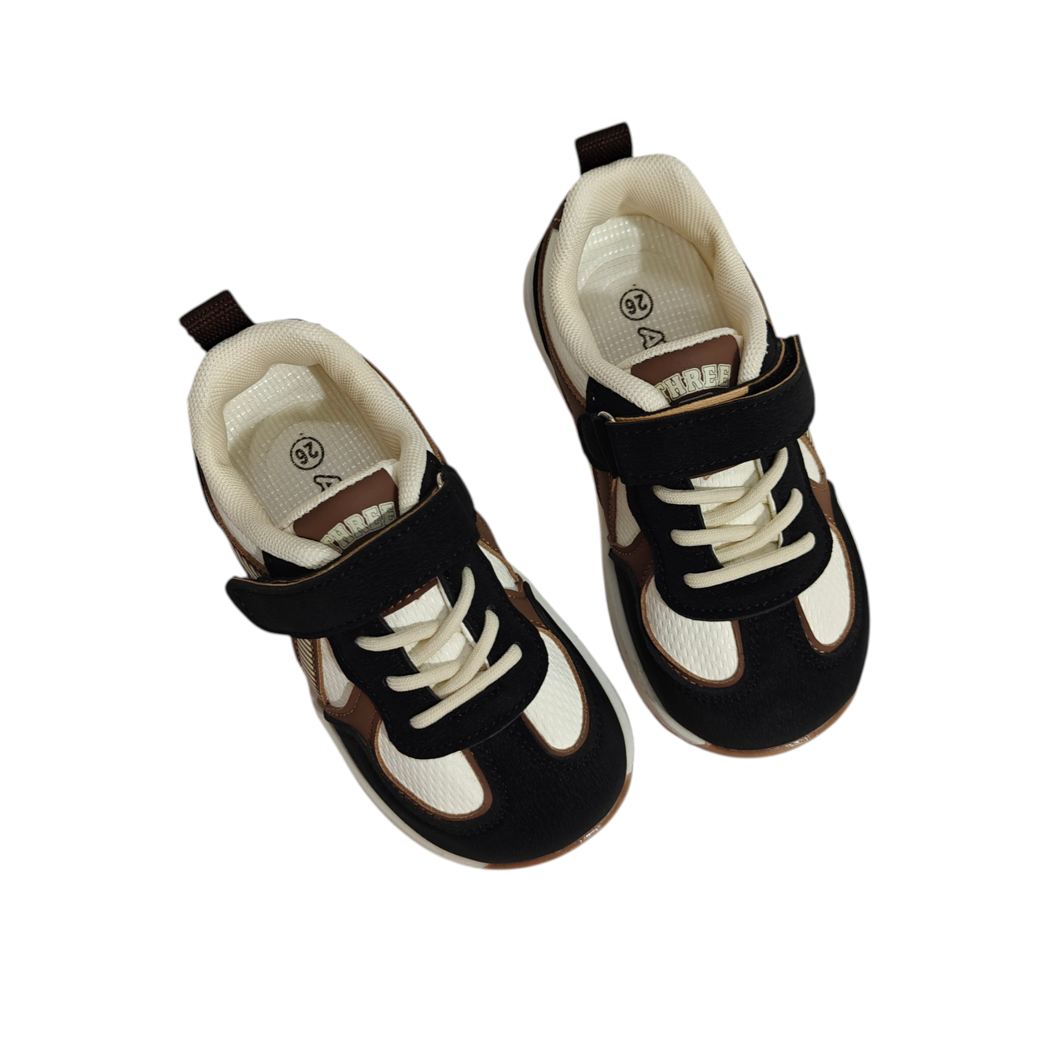ZIG-ZAG DESIGN SNEAKERS - BLACK