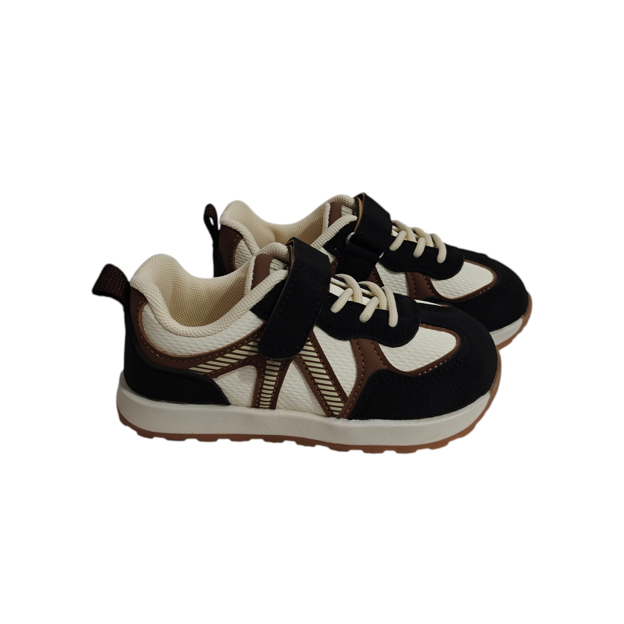 ZIG-ZAG DESIGN SNEAKERS - BLACK