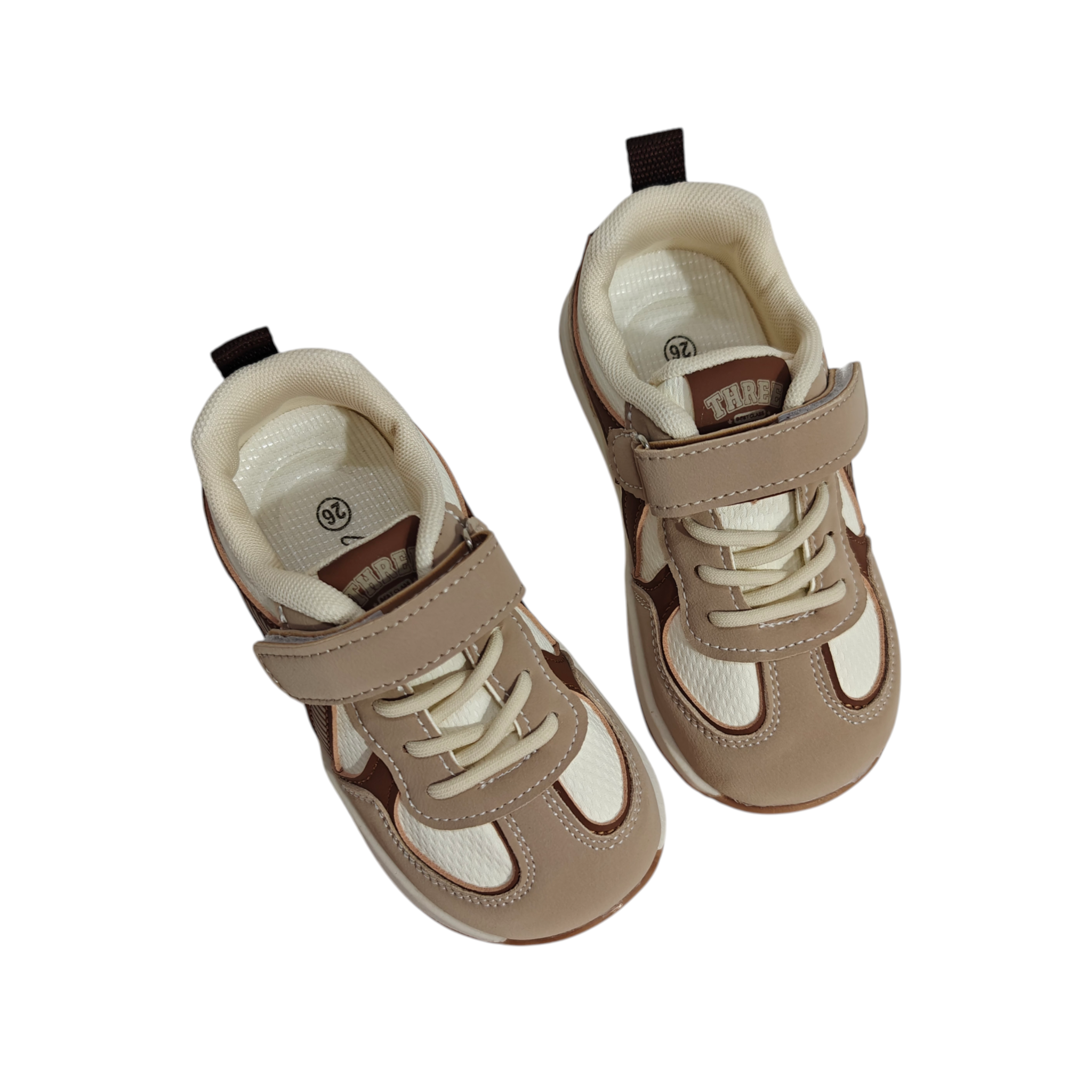 ZIG-ZAG DESIGN SNEAKERS - KHAKI