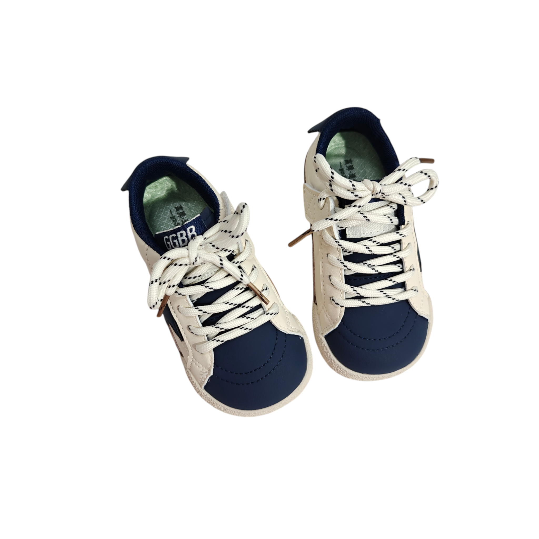 STAR PATCH VELCRO SNEAKERS - NAVY
