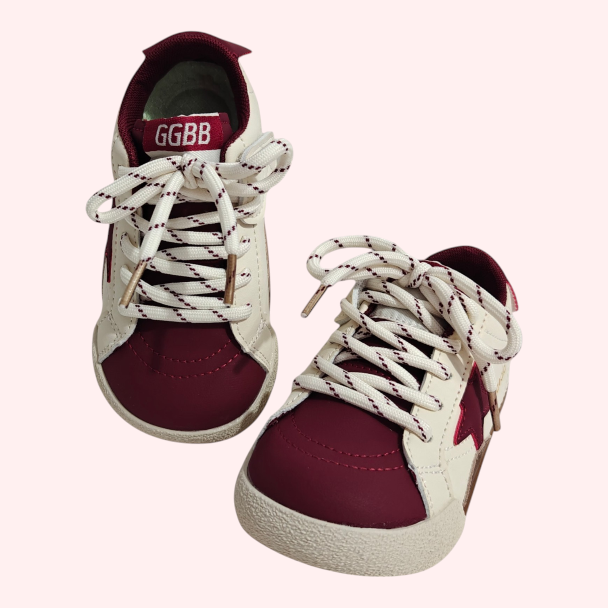 STAR PATCH VELCRO SNEAKERS - RED