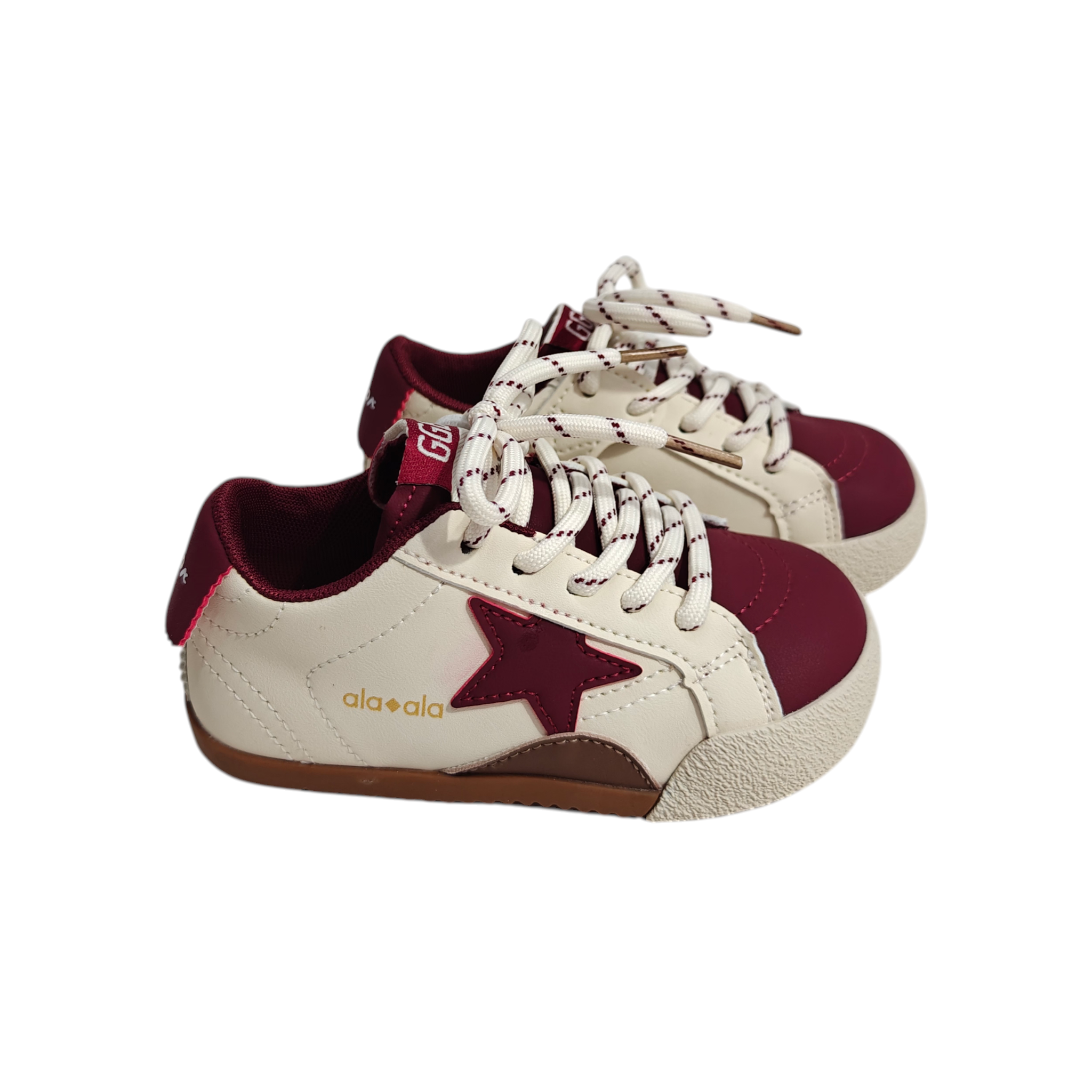 STAR PATCH VELCRO SNEAKERS - RED