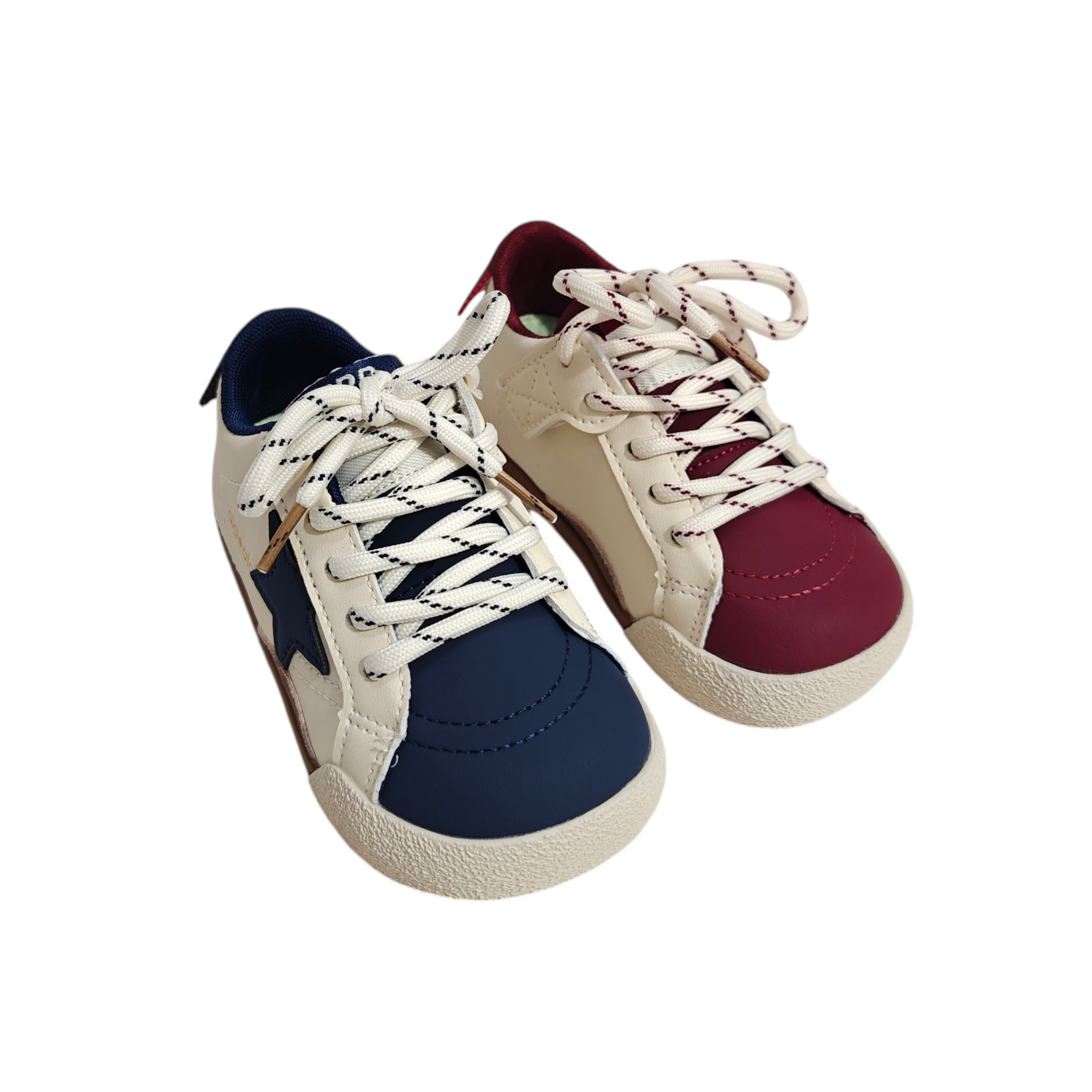 STAR PATCH VELCRO SNEAKERS - NAVY