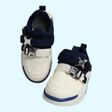BUCKLE APPLIQUE SNEAKERS - NAVY