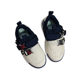 BUCKLE APPLIQUE SNEAKERS - NAVY