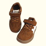 SUEDE DEATILED SNEAKERS - BROWN