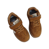 SUEDE DEATILED SNEAKERS - BROWN