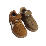 SUEDE DEATILED SNEAKERS - BROWN