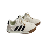 STRIPES SNEAKERS - WHITE & BLACK
