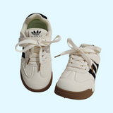 STRIPES SNEAKERS - WHITE & BLACK