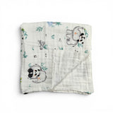 PANDA PRINT 6 LAYERS 100% MUSLIN TOWEL LARGE - WHITE