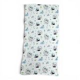 PANDA PRINT 6 LAYERS 100% MUSLIN TOWEL LARGE - WHITE