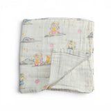 DOLL PRINT 6 LAYERS 100% MUSLIN TOWEL LARGE - WHITE