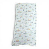 DOLL PRINT 6 LAYERS 100% MUSLIN TOWEL LARGE - WHITE