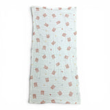 TEDDY BEAR PRINT 6 LAYERS 100% MUSLIN TOWEL LARGE - WHITE
