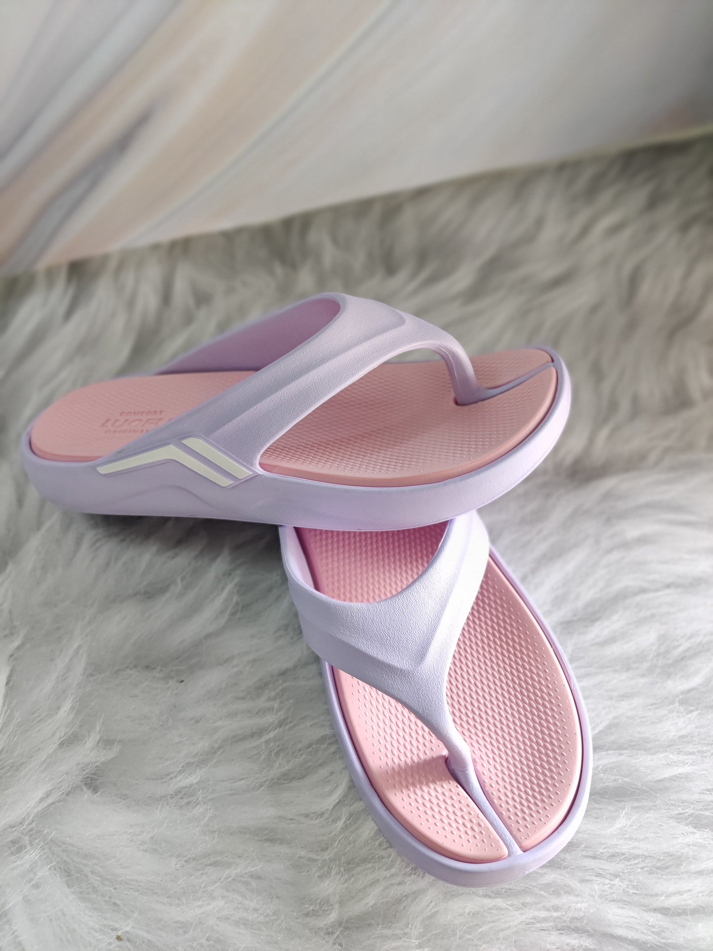 DUAL COLOR SLIPPERS - PURPLE