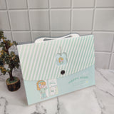 STRIPES WITH BABY DOLL PRINT FOLDER - GREEN
