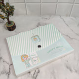 STRIPES WITH BABY DOLL PRINT FOLDER - GREEN