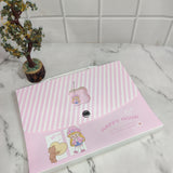 STRIPES WITH BABY DOLL PRINT FOLDER - PINK