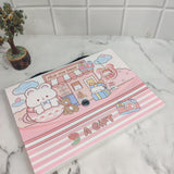 TEDDY HOUSE PRINT FOLDER - PINK
